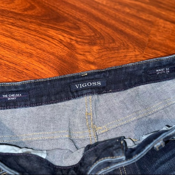 VIGOSS WOMEN’S SHORTS 31” Waist CUT OFF THE CHELSEA SKINNY FIT JEANS - Picture 4 of 4